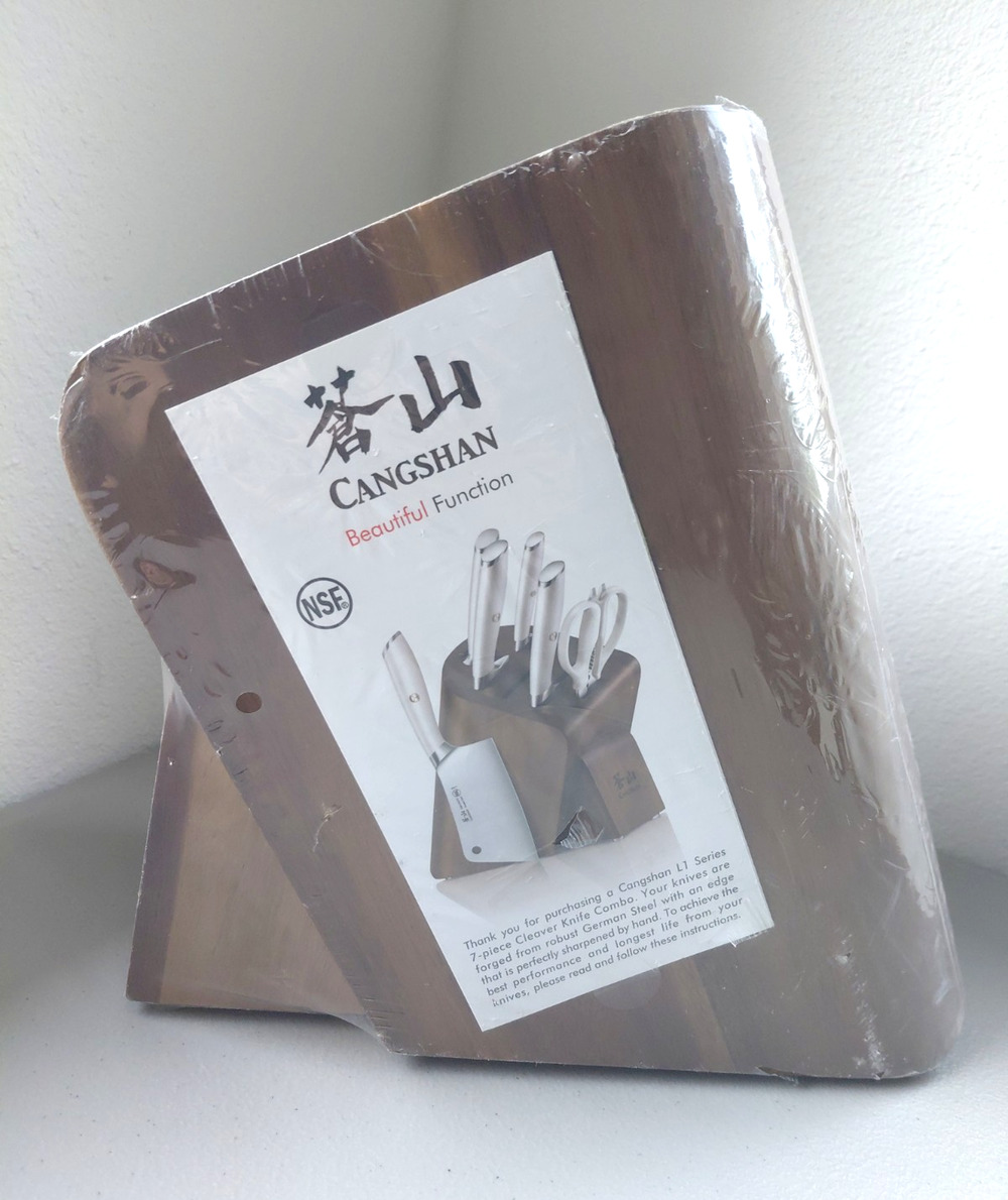 SEALED Cangshan L Series 7-piece WOOD BLOCK Wooden Knife Block NEW Editorial